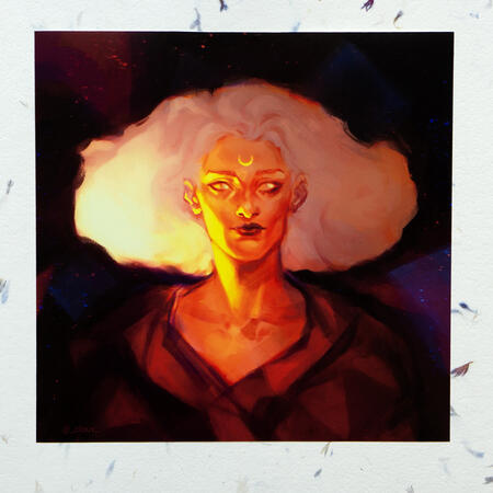 Orange Moon 21x21 cm